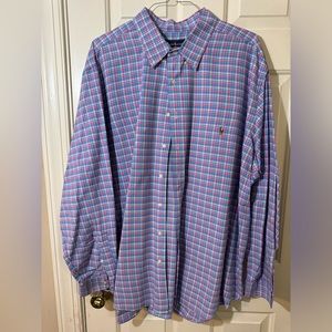 Polo by Ralph Lauren long sleeve dress shirt with full color embroidery 3XL